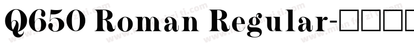 Q650 Roman Regular字体转换